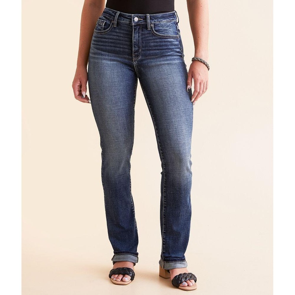 Buckle Black Jeans Womens 26 Fit No 93 Straight Leg Dark Wash Blue Denim Casual
